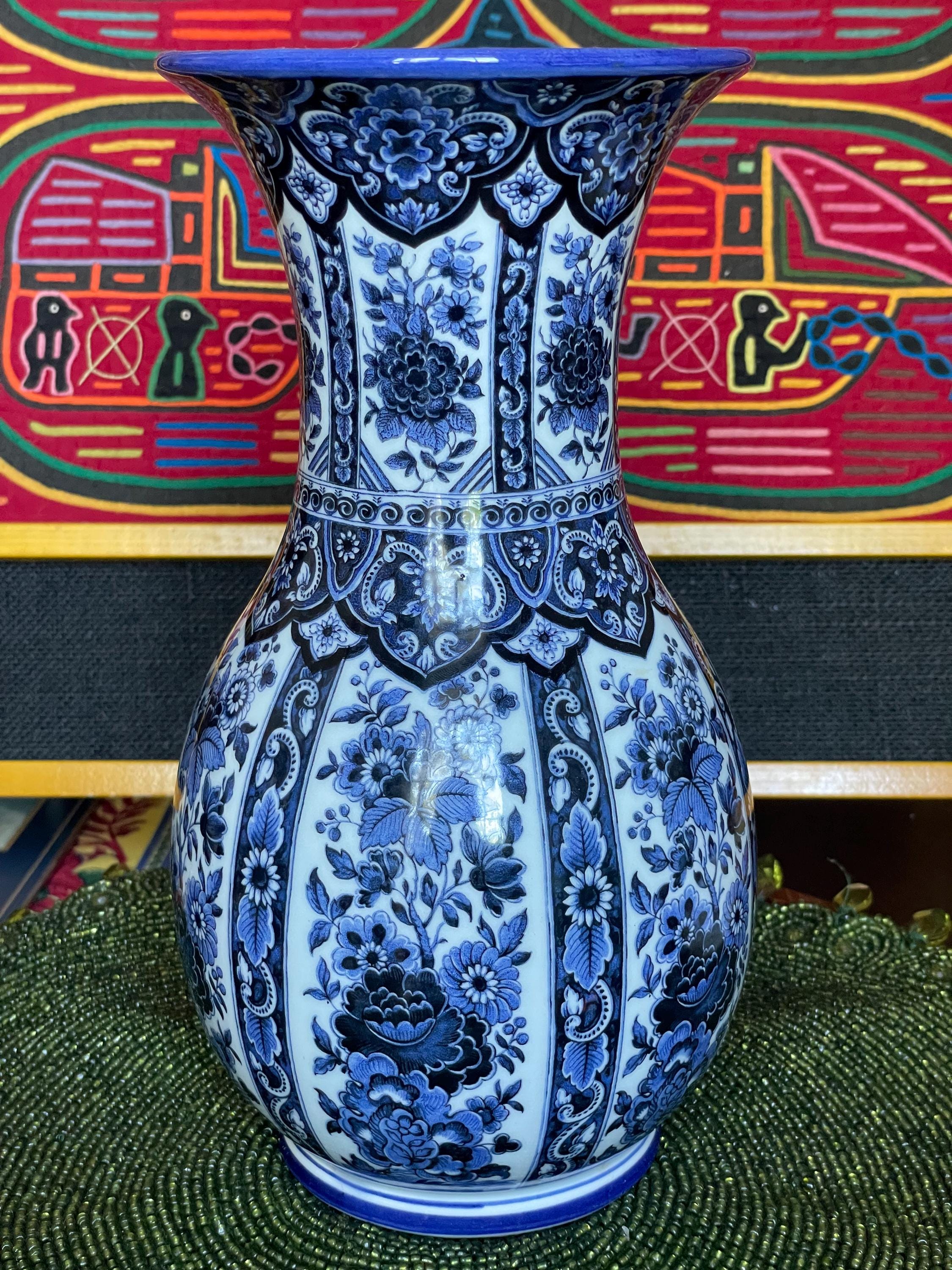 Vintage Ardalt Blue Delfia Blue White China Chinoiserie Vase