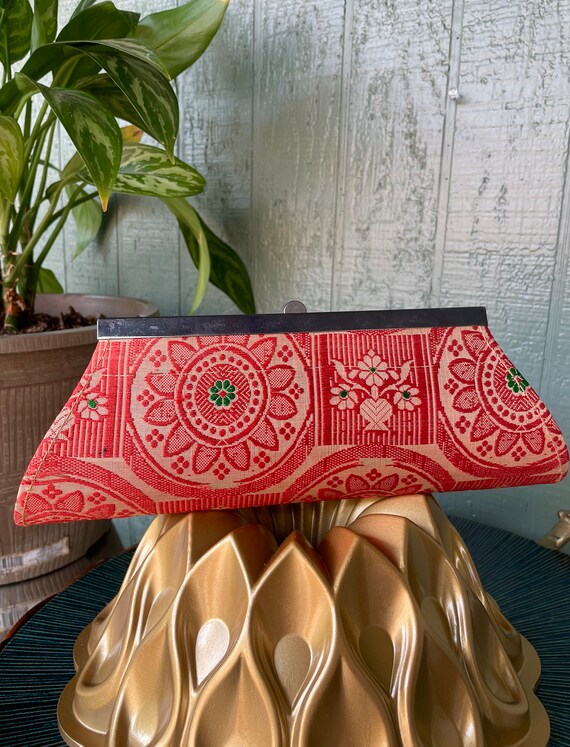 Vintage Mandala Floral Handmade Clutch From India - image 3