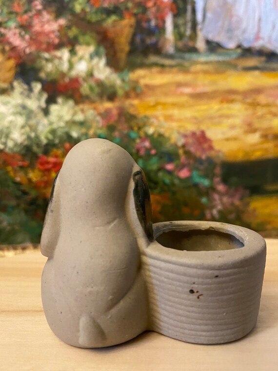 愛らしい象の陶器の手作りの小さな花瓶、花のデザイン - Etsy 日本