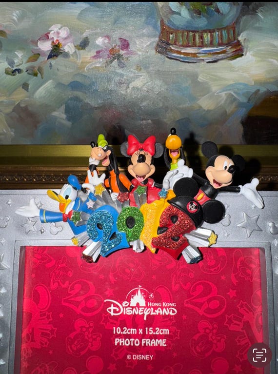 Vintage Walt Disney World Picture Frame 2012 Mickey & Minnie Mouse