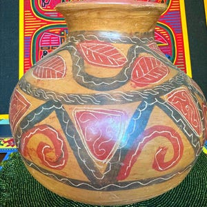 Antyczna ceramika indiańska / polichromowany wazon Indian Hopi Pueblo