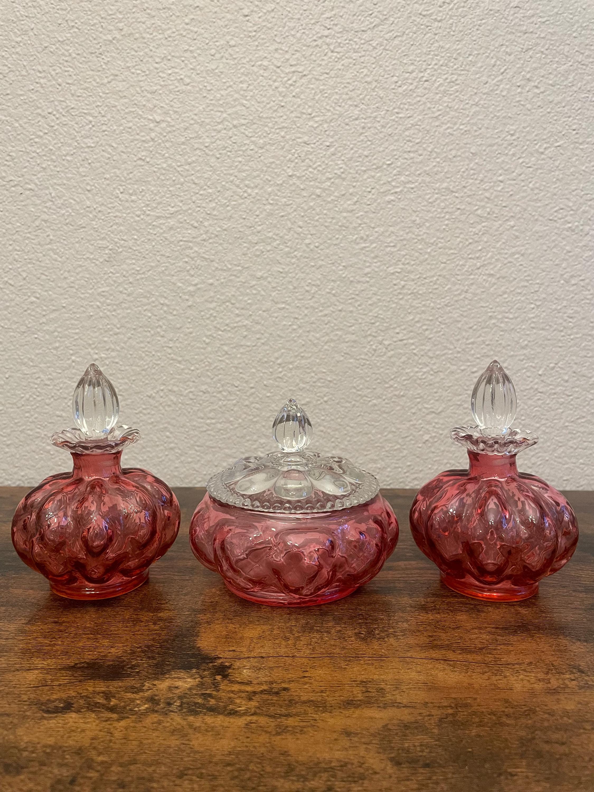 Fenton Glass Powder Jar - Etsy
