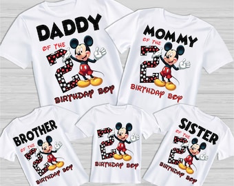Mickey Mouse 2nd Birthday Boy, 2 Years Old Happy Birthday Cut Files for Cricut, 2nd Bday Clip Art 2026, Cute Family Matching Shirt Design