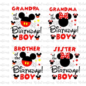 Birthday Boy Bundle Family Svg, Mickey Mouse Happy Birthday Svg, Magical Kingdom, Family Trip Svg, Birthday Squad Png, Making Memories Svg