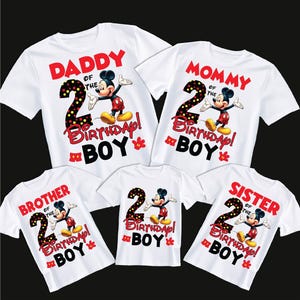 Feliz Aniversário Menino Png, Presentes Fofos Para Amantes Do Mickey Mouse, Design De Camisa De Segundo Aniversário, Camisas Combinando Com A Família De 2 Anos, Clip Art De 2º Aniversário