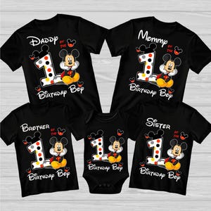 1st Birthday Boy Mickey Png, Family Matching Shirts Graphic, Iron On Heat Transfer, Mickey Mouse Sublimation Png Best Birthday Gifts 2025