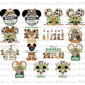 Animal Kingdom PNG Bundle, Maus und Freunde Let's Get Wild Png, Retro Magic Kingdom Png, Wildleben Png Vintage Disney Safari Urlaub 2025