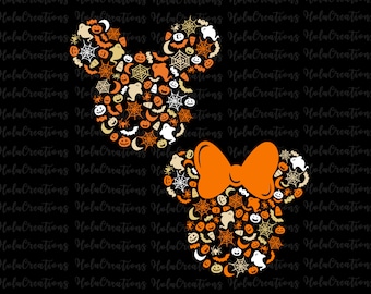 2026 Halloween Ghosts Pumpkins Spiders Svg, Disney Mickey Minnie Pumpkin Bow Png Cut Files For Cricut, Spooky Vibes Svg, Boo Svg Fall Vector