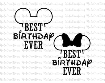 Mejor cumpleaños de todos los tiempos svg, cumpleaños mágico svg, viaje familiar svg, modo vacay, reino mágico, feliz cumpleaños niño niña png para camisa Cricut Eps