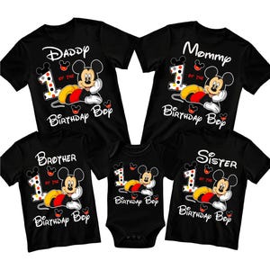 1st Birthday Boy Mickey Png, Family Matching Shirts Graphic, Iron On Heat Transfer, Mickey Mouse Sublimation Png Best Birthday Gifts 2025