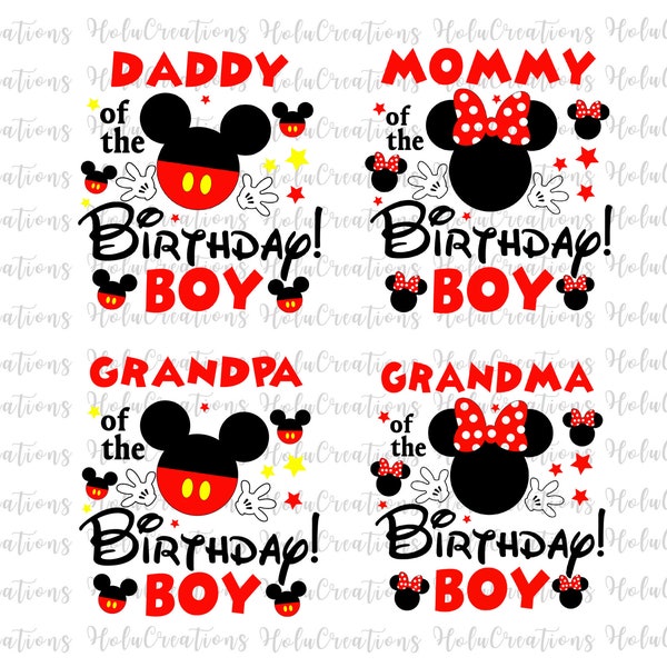 Bundle Birthday Boy Family Svg, Mickey Mouse Happy Birthday Svg, Birthday Squad Png, Making Memories Svg, Magical Kingdom, Family Trip Svg