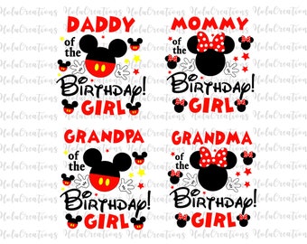 Bundle Birthday Girl Family Svg, Minnie Mouse Happy Birthday Svg, Birthday Squad Png, Making Memories Svg, Magical Kingdom, Family Trip Svg