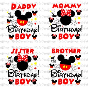 Bundle Birthday Boy Family Svg, Mickey Mouse Happy Birthday Svg, Birthday Squad Png, Making Memories Svg, Magical Kingdom, Family Trip Svg