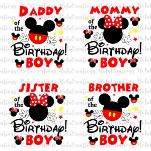 Bundle Birthday Boy Family Svg, Mickey Mouse Happy Birthday Svg, Birthday Squad Png, Making Memories Svg, Magical Kingdom, Family Trip 2025