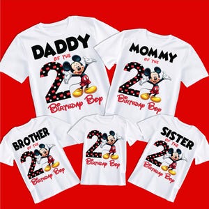 Micky Maus 2.Geburtstag Png, Cupcake Toppers Nummer Zwei Bday Familie Shirt Design, alles Gute zum Geburtstag Junge, süße 2 Jahre alte Geschenkideen