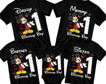 Weihnachten 1st Birthday Boy Mickey Liebhaber Familie Passende Shirts Disney Mickey Mouse Sublimation Png Beste Geburtstagsgeschenke 2026 Junge Erste Bday Dekorationen