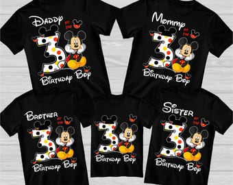 Geburtstagsjunge Mickey Png, Familie passende Hemden Grafik, Aufbügeln Wärmetransfer, Mickey Mouse Sublimation Png Beste Geburtstagsgeschenke 2026