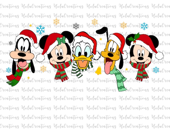 Christmas Svg Png, Mouse And Friends, Christmas Squad, Best Day Ever, Holiday Shirt Cut File For Cricut, Face Xmas, Winter Santa 2026 Design