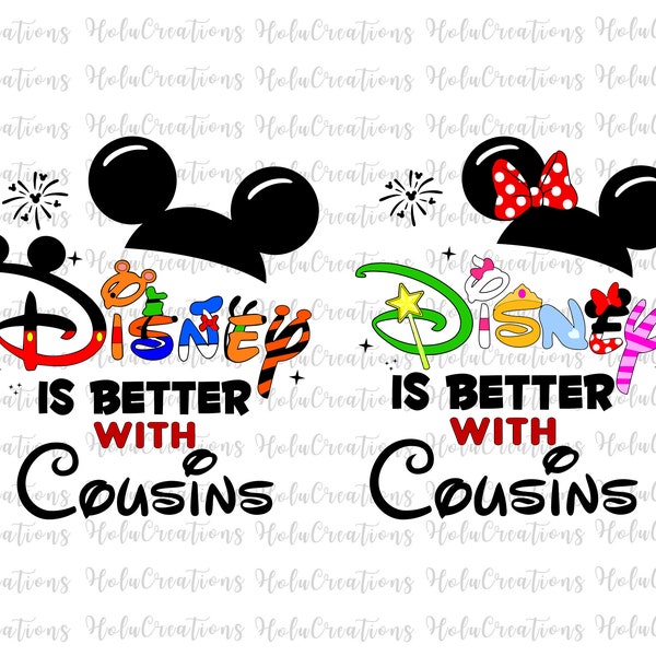 Better With My Cousin Svg Bundle, Retro Matching Cousin Svg, 2024 Vacation Svg, Cousin Trip Svg, Magical Kingdom Svg Svg for Kids Vacay Mode