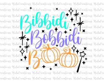 Pumpkin Boo Happy Halloween Svg, Trick Or Treat Png, Spooky Vibes Svg, 2026 Halloween Castle, Bibbidi Bobbidi Boo Png Cut Files Vector Dxf