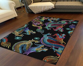 InterestPrint Area Rug Dragon Skull Area Rugs Floor Cover For Living Room Dining Room Bedroom Place Mat 7' x 5' InterestPrint Area Rug Dragon Skull Area Rugs Floor Cover For Living Room Dining Room Bedroom Place Mat 7' x 5'