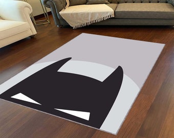 Square Batman Carpet Batman Rug Gift For Kids Batman Logo Rug Nursery D\u00e9cor Nursery Rug Plush Floor Area Carpet Gift For Batman Fans