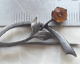 Vintage brooch USSR. Silver 875 standard