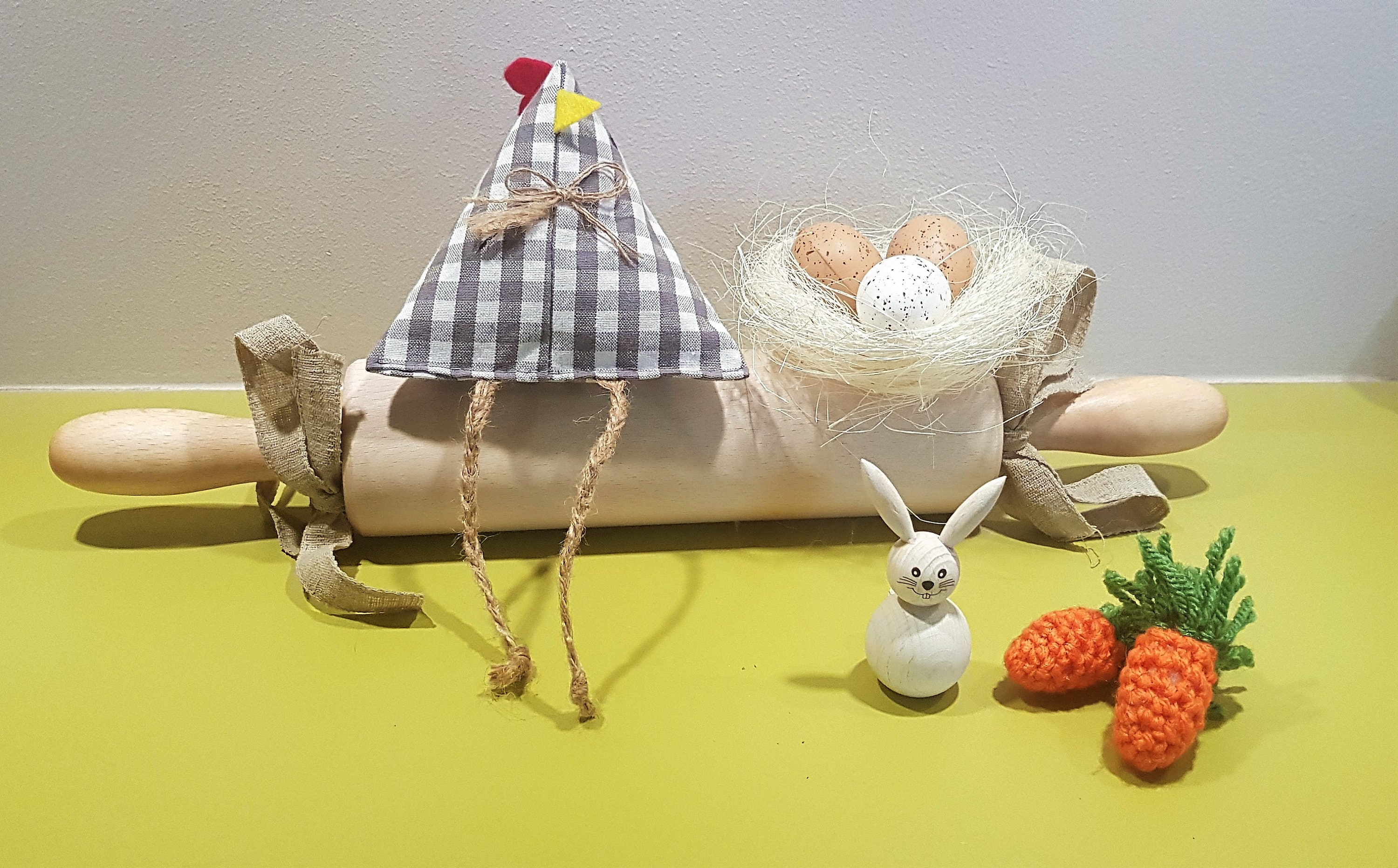 Rouleau à Pâtisserie de Déco Pâques Champêtre ou Campagnard