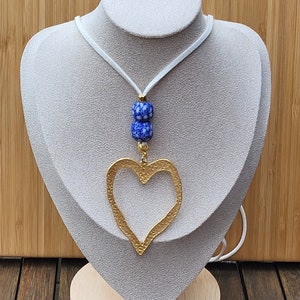 Adjustable long necklace necklace for Women, suede jewelry, boho long necklace, boho, long ethnic necklace