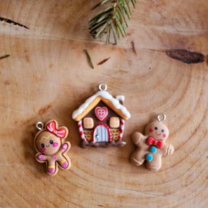 1 Christmas charm in resin model of your choice, Christmas charm, gingerbread, gingerbread house