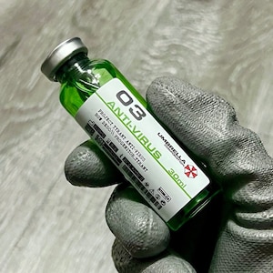 03 Anti-Virus - Virus and Pathogen Lab Sample Vial Prop - Resident Evil / Biohazard / Umbrella Corporation