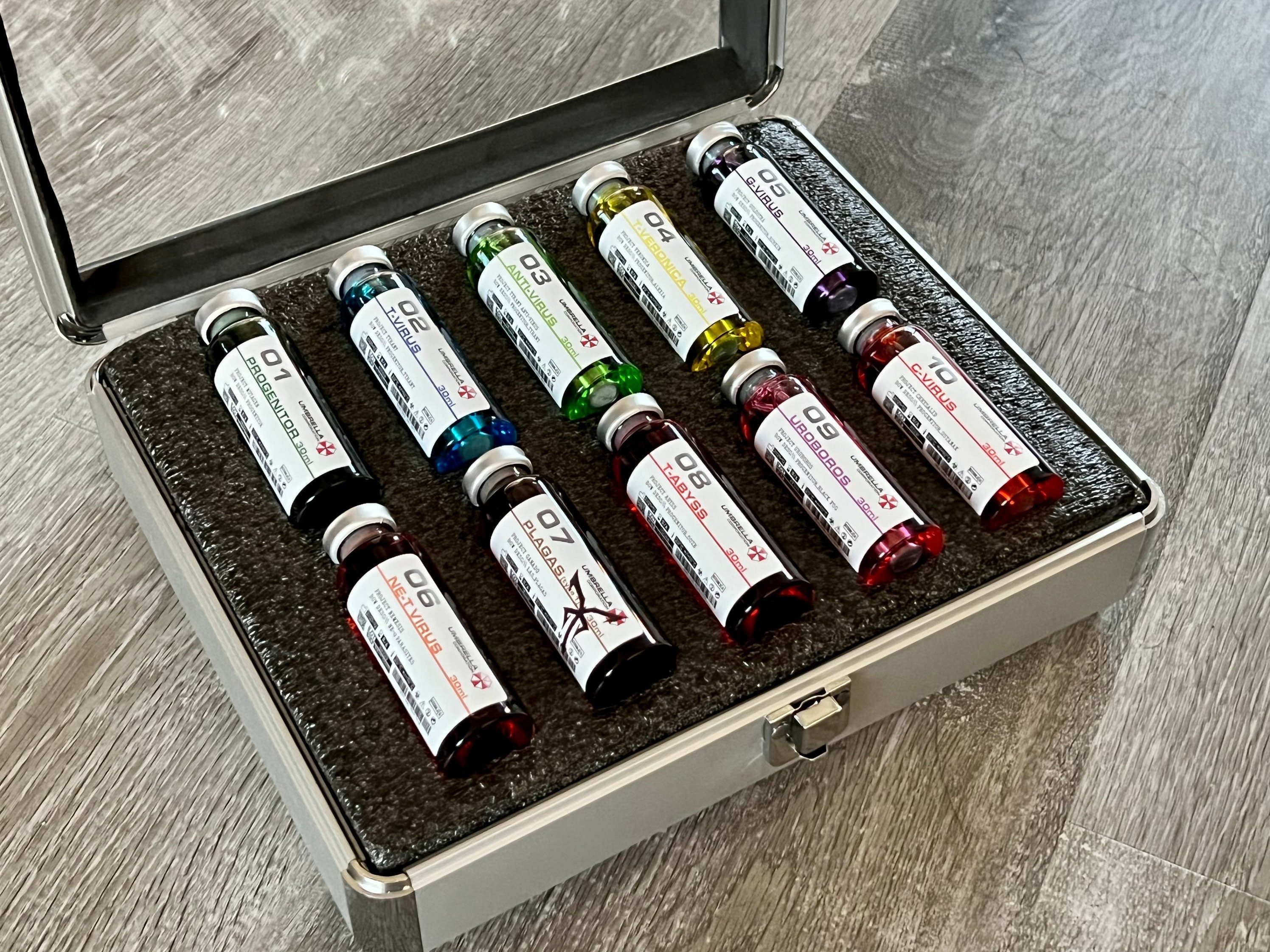 Resident Evil Inspired Virus Vial Set: the Umbrella Collection (1