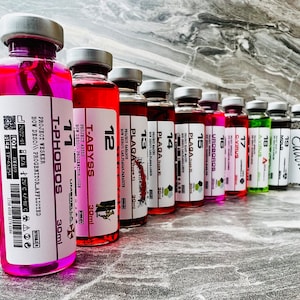 Resident Evil Style Virus (Lore Compliant Variants) - Resident Evil / Biohazard / Umbrella Corporation - Pathogen Lab Sample Vial Prop