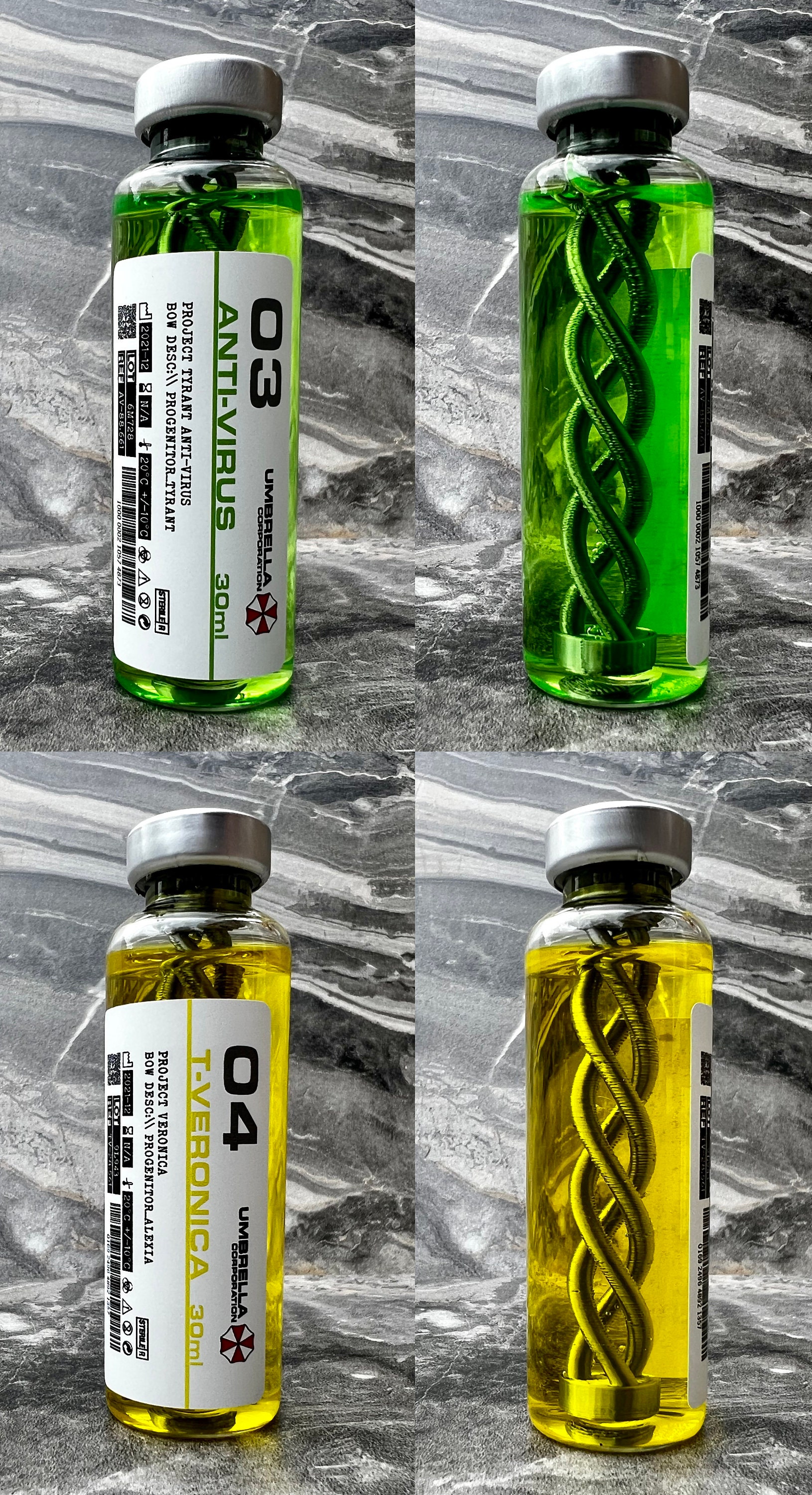 Resident Evil Style Virus Vial Prop Collection: Biohazard Lab Samples ...