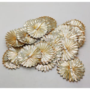 10 pcs of 24 petals Gota Patti Flower/ Gota Ribbon Patch/ gota patti sewing hand embroidery patch for indian sare, dress. DIY project
