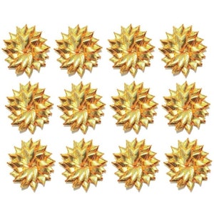 25 Pieces Gota Flower in Dark Gold Color /Gota Floral Appliques /Flower style Gota Applique/Patches/Gota Patti