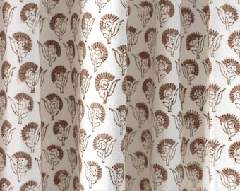 Block print curtains, modern minimalist summer semi-sheer luxury cotton panels, and custom drapes for the living room.
