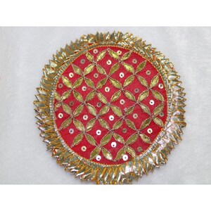 10 pcs gota flower patches, small gota golden colour patches, Indian gota motives, Rajasthani gota round flower motives,
