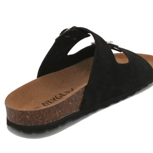 Oxygen Footbed Sandal Paris Suede Black image 4