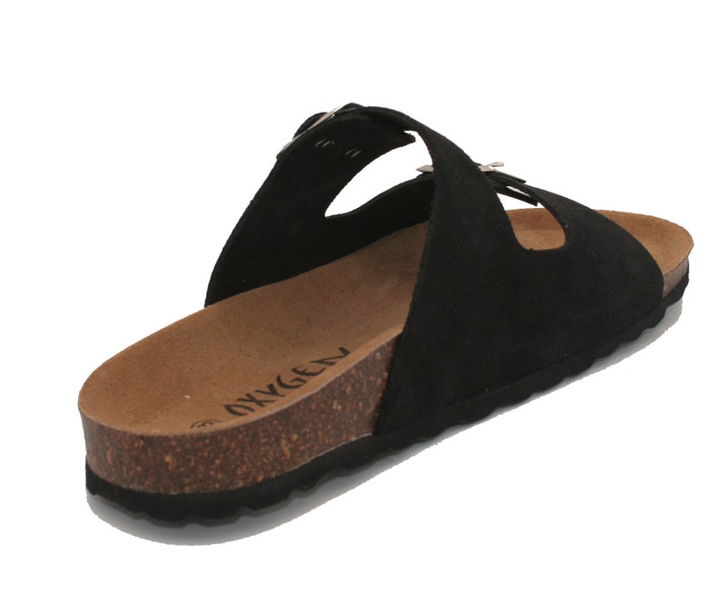 Oxygen Footbed Sandal Paris Suede Black image 4