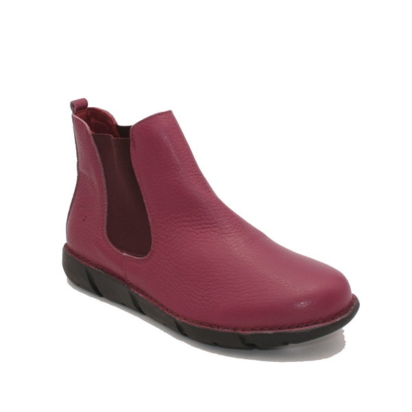 Oxygen Stitch Down Chelsea Boot Frieberg Plum