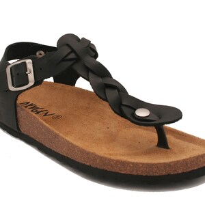 Oxygen Toe Post Footbed Sandal Hera Black