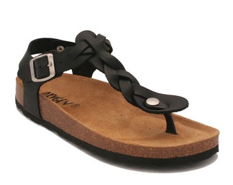 Oxygen Toe Post Footbed Sandal Hera Black