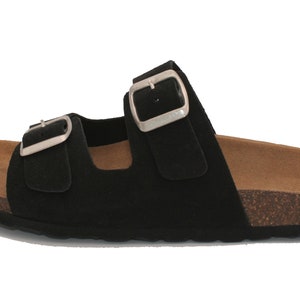 Oxygen Footbed Sandal Paris Suede Black image 3