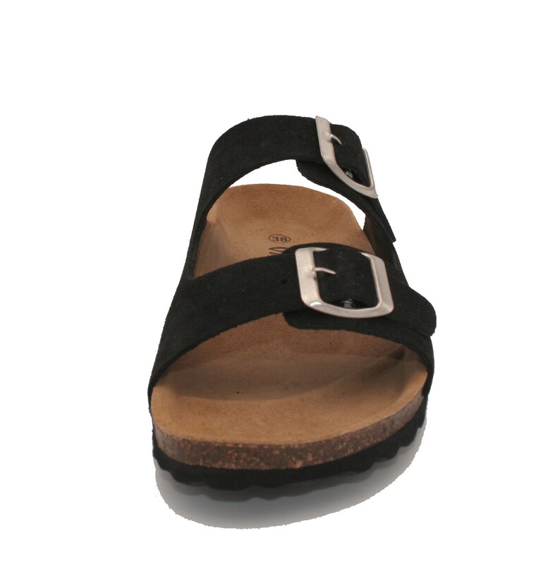 Oxygen Footbed Sandal Paris Suede Black image 2