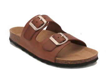 Oxygen Footbed Sandal Paris Leather Brown