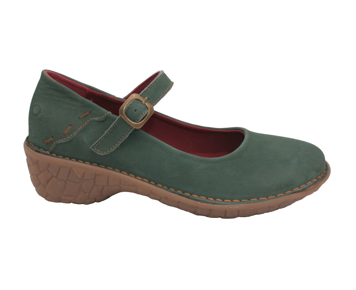 Oxygen Leather Mary Jane Wedge Shoe Florence Green Etsy UK