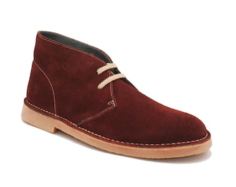 Oxygen Men's Stitch Down Suede Leather Desert Boot Berlin Rust