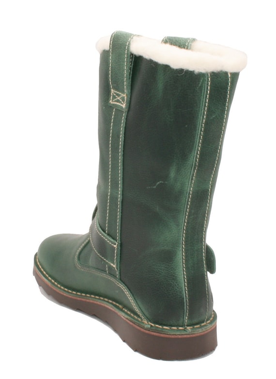 Oxygen Stitch Down Mid Calf Pull on Boot Lena Green Winter Sale