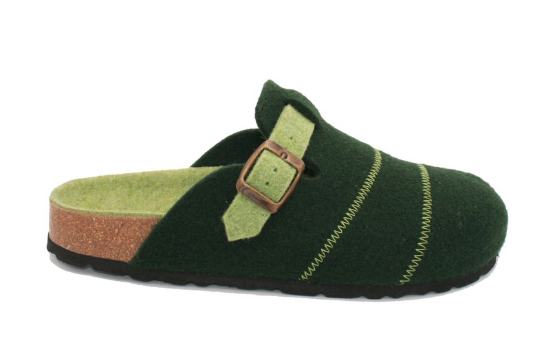 Oxygen Footbed Felt Clog Bath in Green image 3